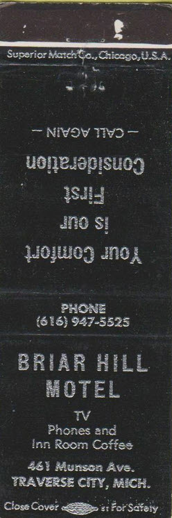 Briar Hill Motel - Matchbook (newer photo)
